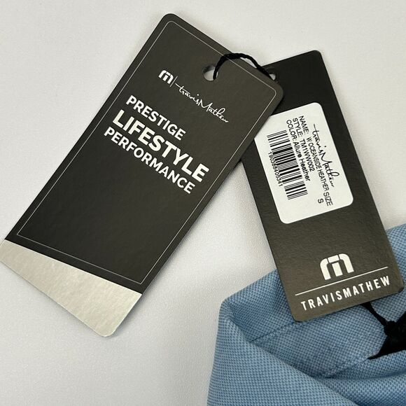 Travis Mathew Patron Tequila Golf Polo Shirt Womens Small Golfer Golfing Blue - Picture 7 of 11